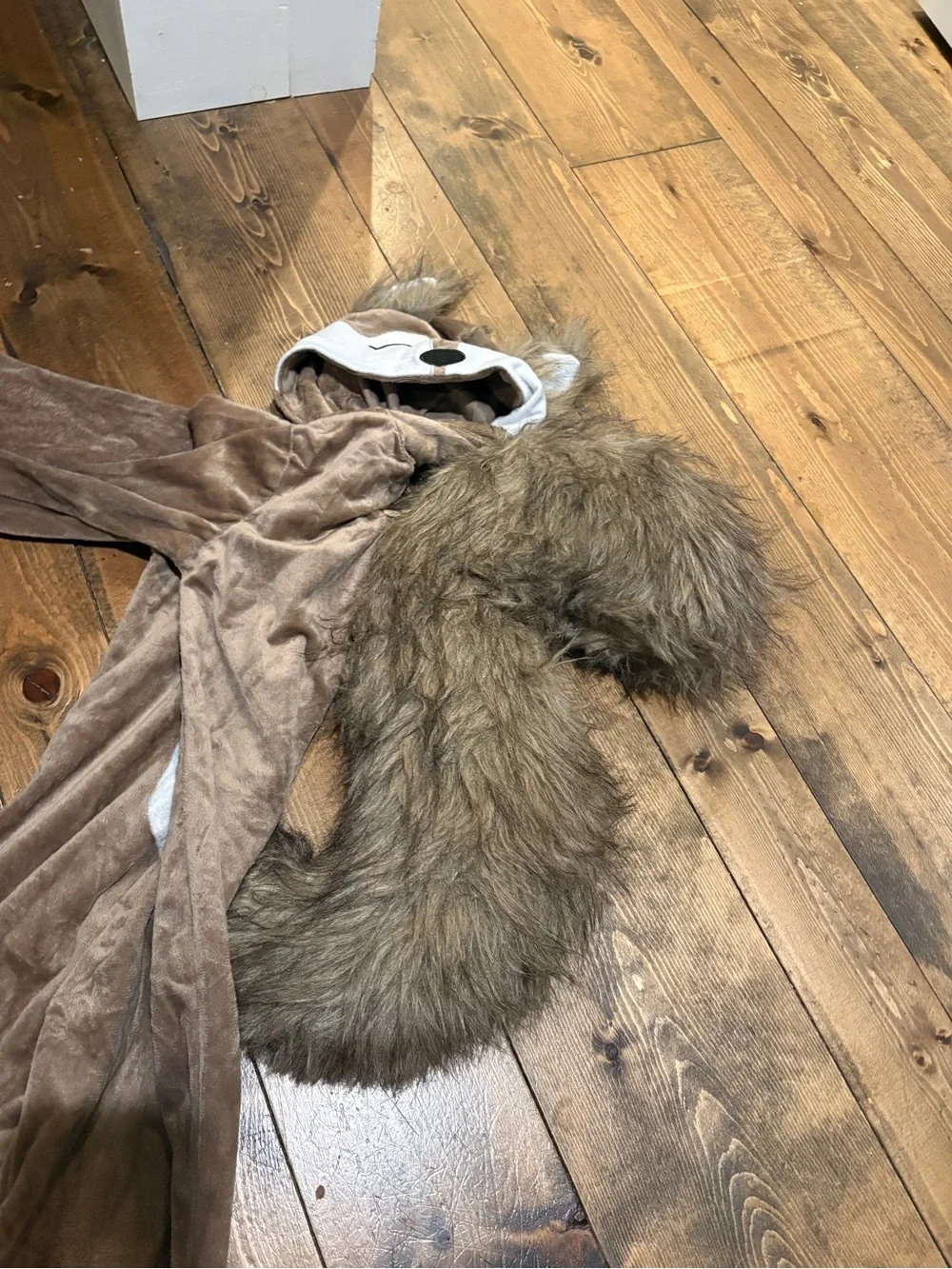 Kids Brown Squirrel Costume Onesie with Tail and Hood